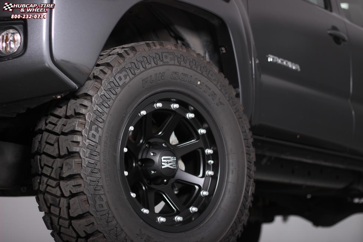vehicle gallery/2014 toyota tacoma xd series xd798 addict 17x9  Matte Black wheels and rims